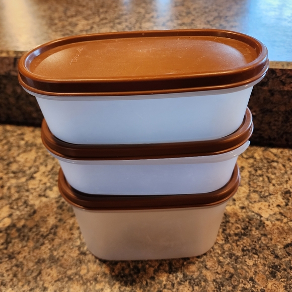Tupperware Oval Modular Mate, Set of 3. Brown - Picture 1 of 8